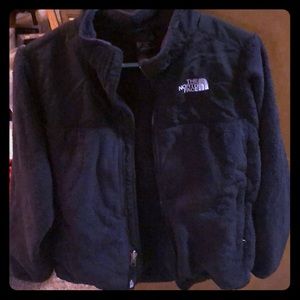 Girls LG North face black Fuzzy Jacket